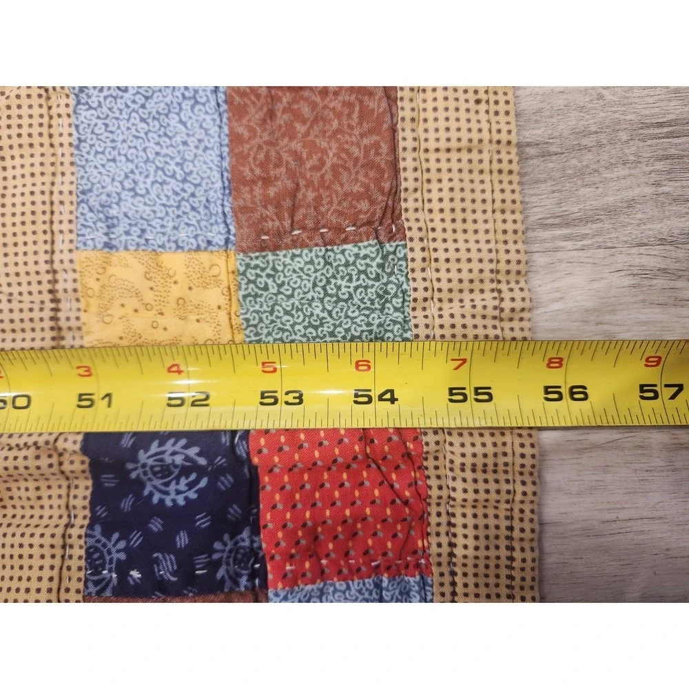 VTG Teddy Bear Quilt Wall Hanging/ Lap Hand Stitched Country‎ Farmhouse Folk Art